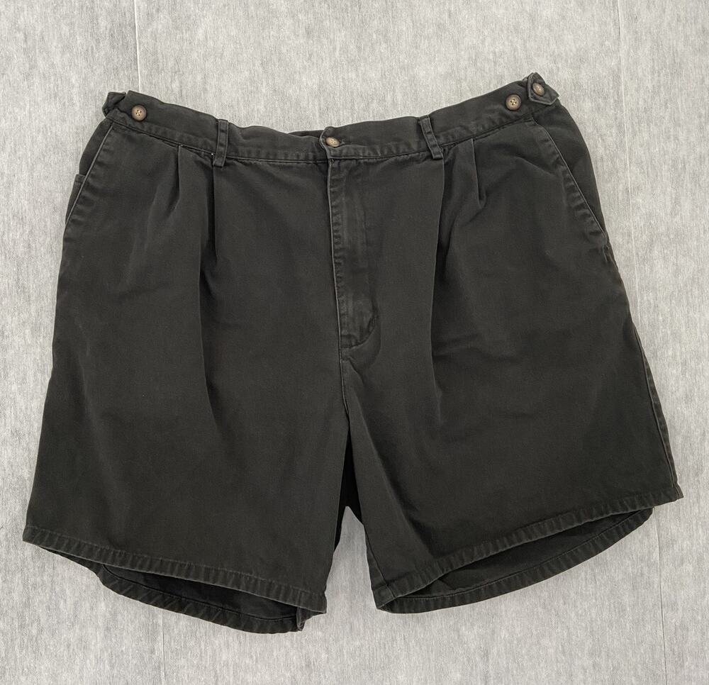 VINTAGE Givenchy Shorts Adult 42 Black Faded Activewear Chino Stretch Logo Mens